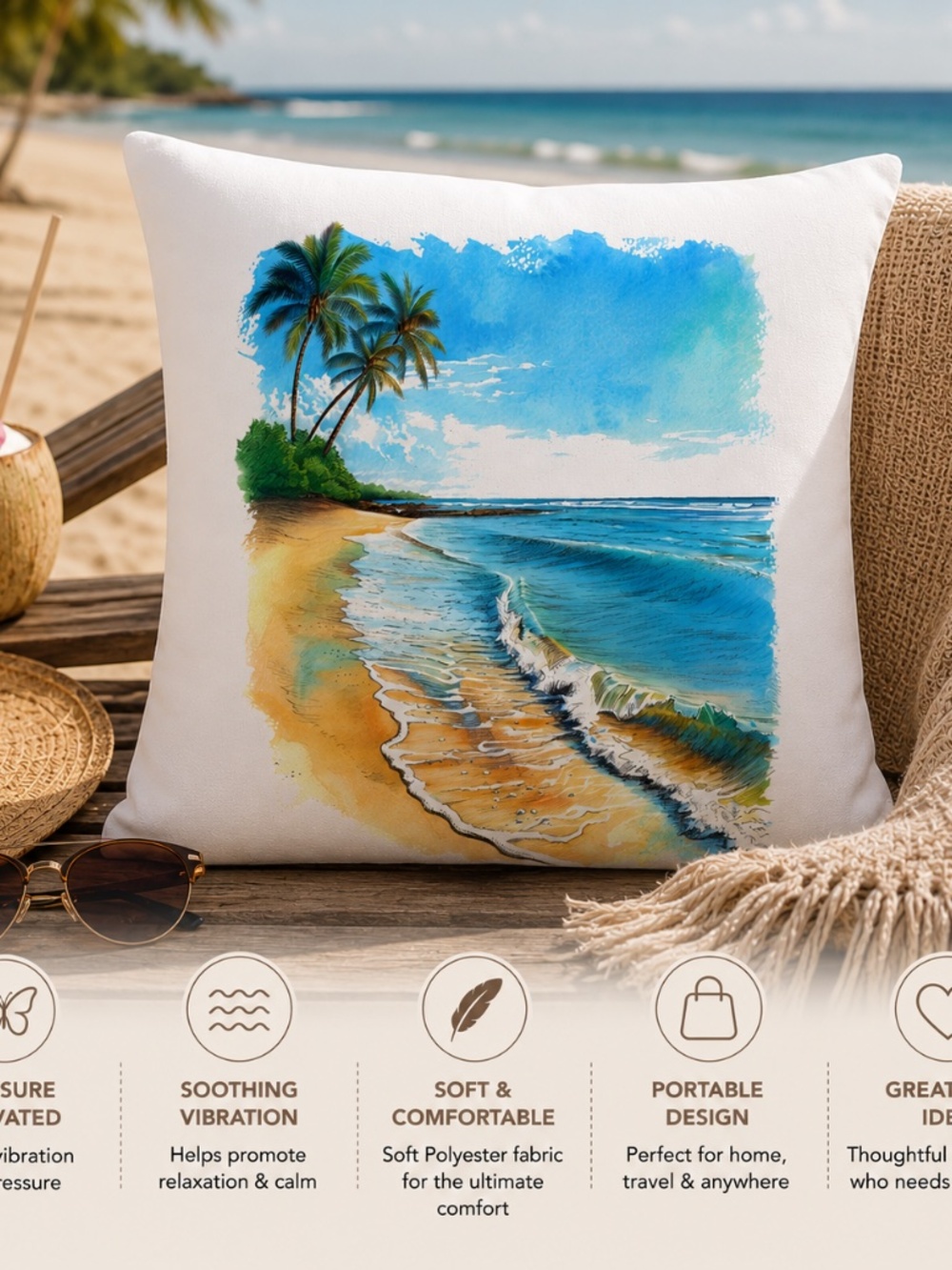 Beach #3 Pressure Activated Massage Pillow